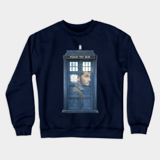 10 and his TARDIS Crewneck Sweatshirt